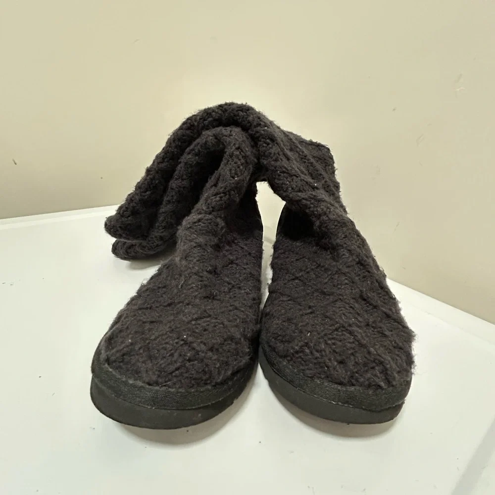 Ugg Lattice Cardy Knit Boots Black Size 7